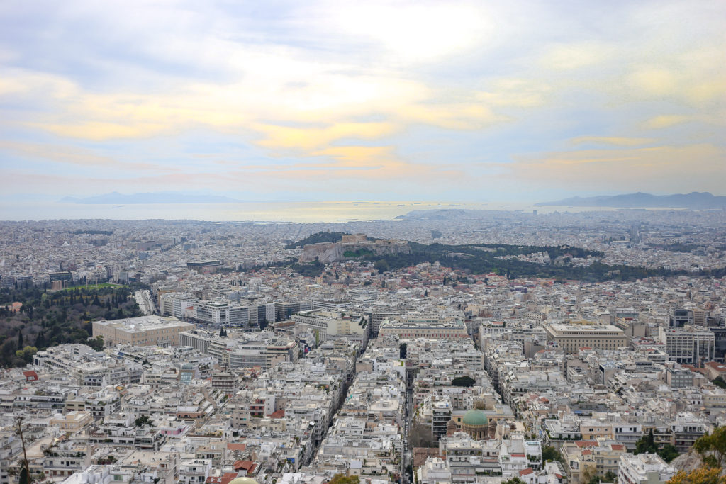 view from the top of Mount Lycabettus