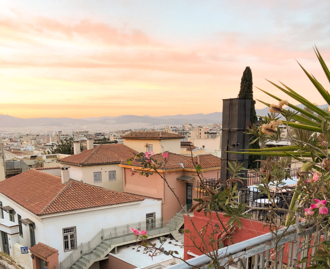 rooftop view in Athens