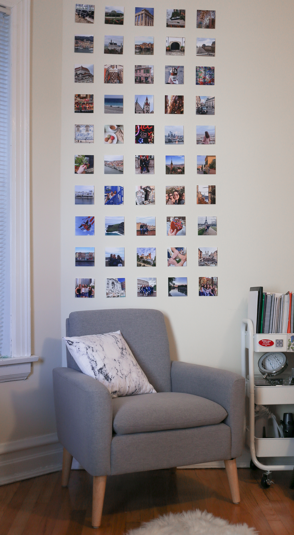 finished photo wall